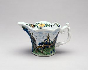 Jarra de crema, Porcelana de Worcester, c.1755-58